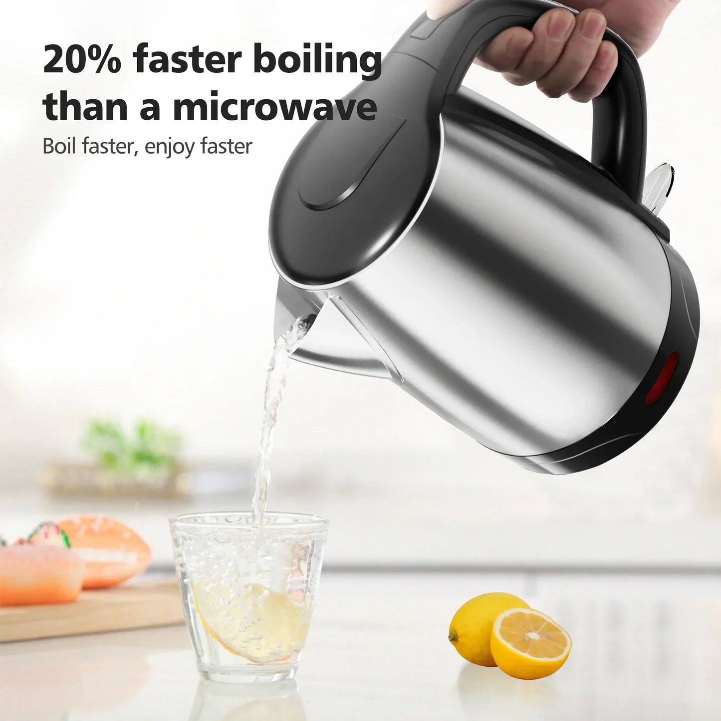 Electric Tea Kettle 1.7L Stainless Steel