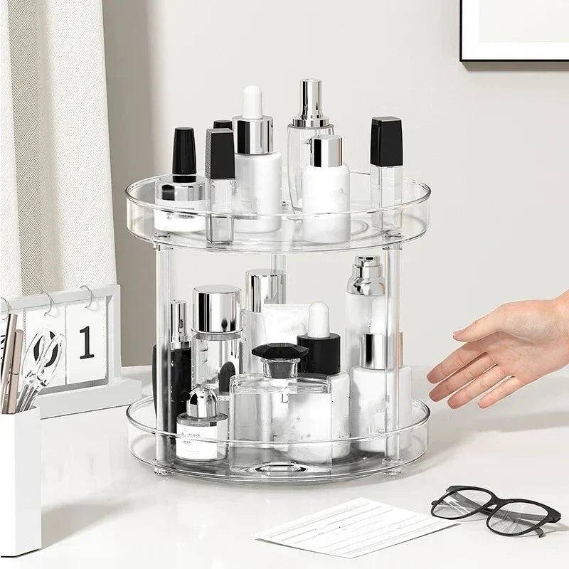 Rotating Multi-Layer Cosmetic Organizer