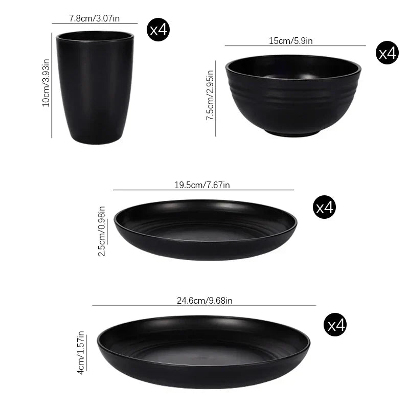 Camping Tableware Set 4/16PCS