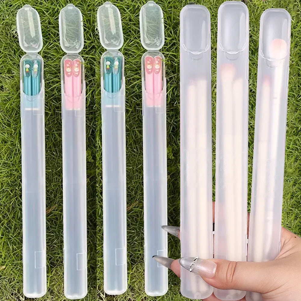 Portable Transparent Brush Storage Set