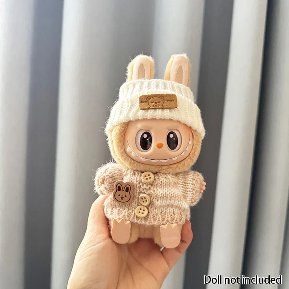 Labubu Sweater Hat Outfit Set