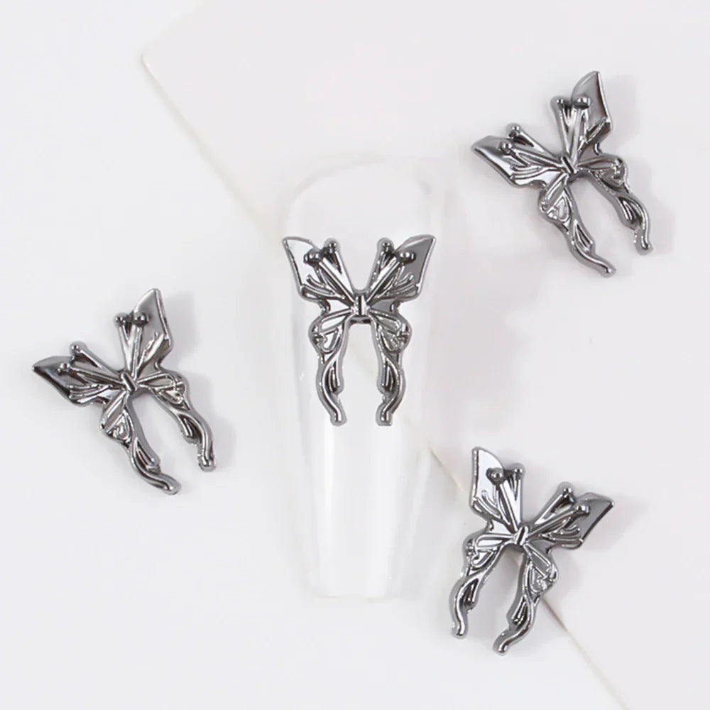 Gold/Silver Butterfly Nail Charms