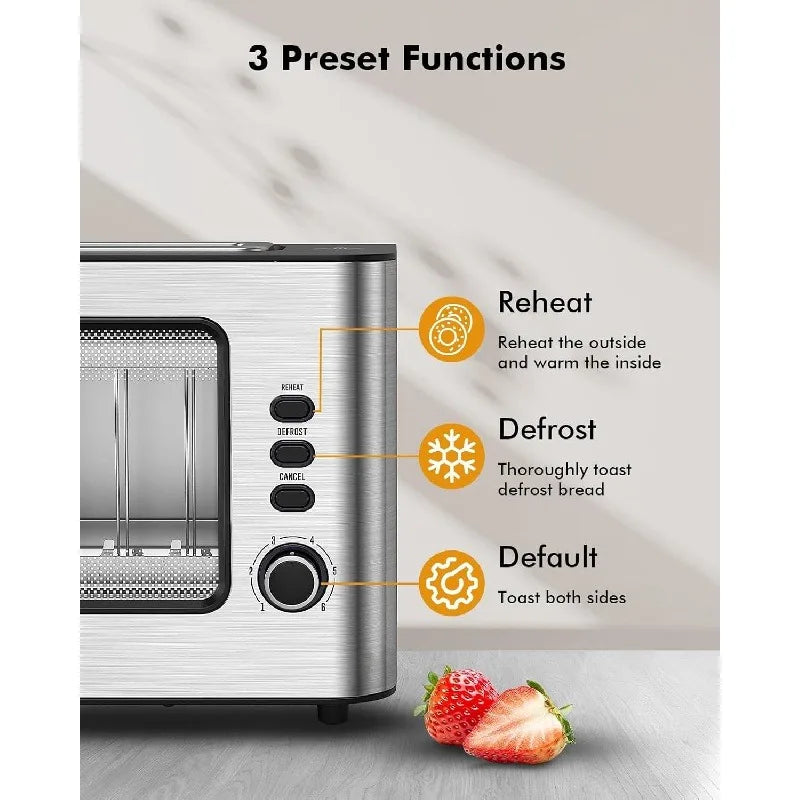 Extra Long Glass Toaster