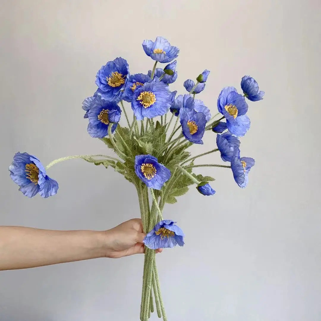 Silk Poppy Flower Stem
