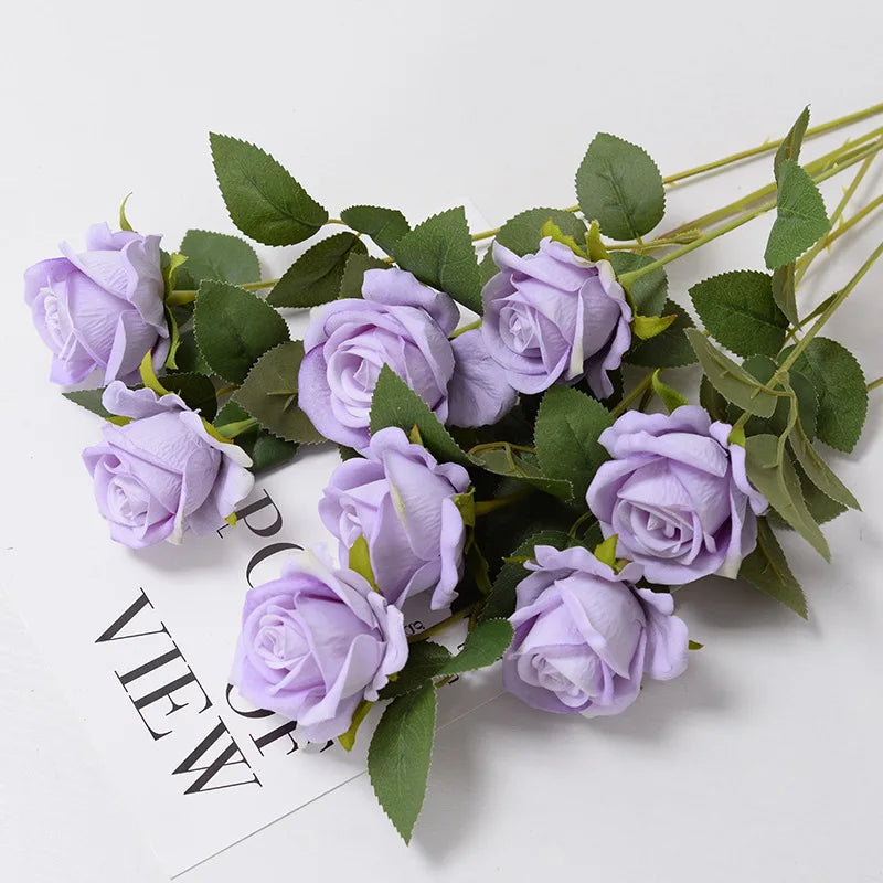 Flower Red Rose Artificial Branch Set