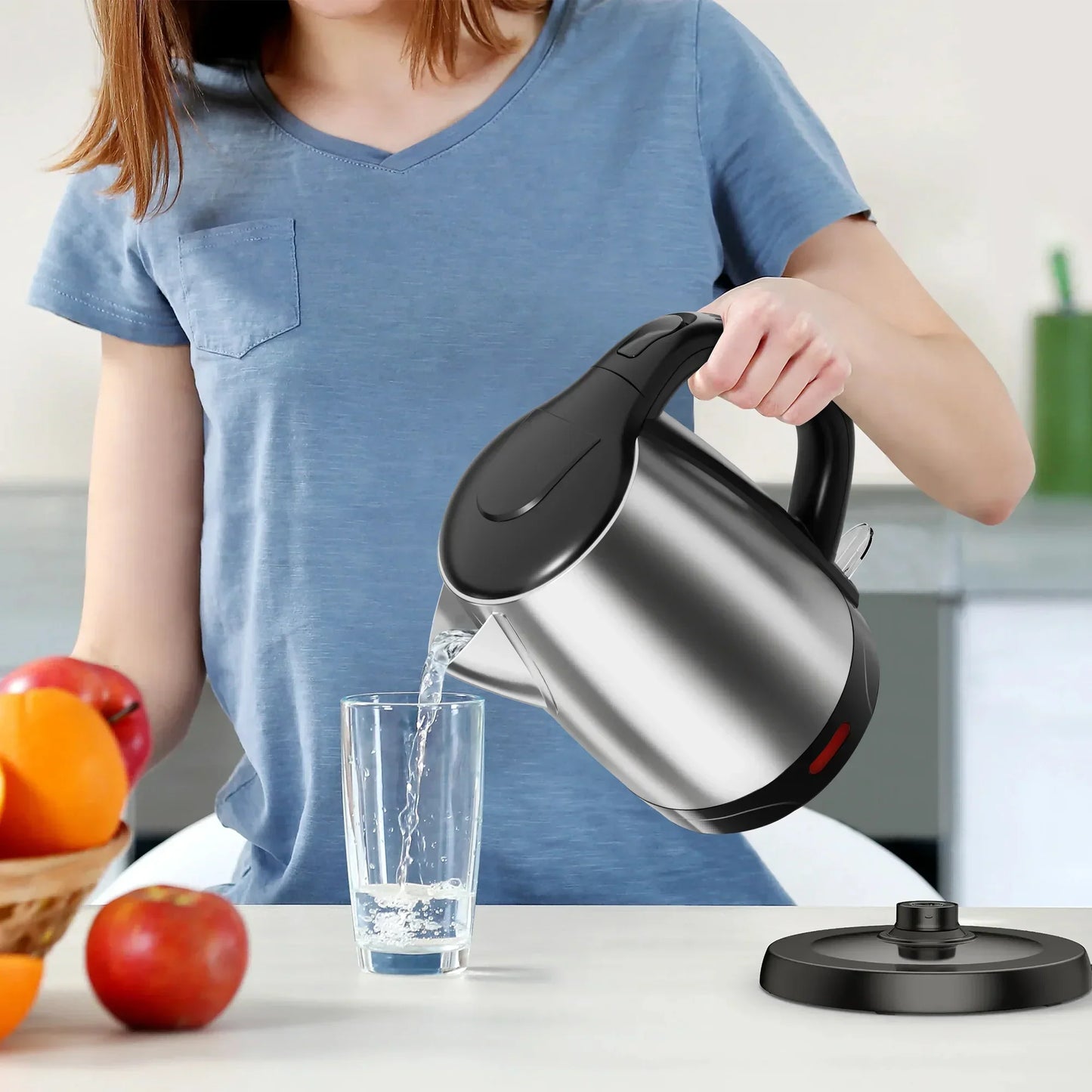 Electric Tea Kettle  1.7L Stainless Steel