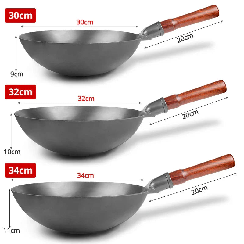 No-Coating Non-Stick Iron Wok