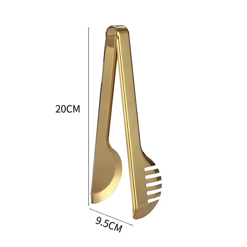 Gold Stainless Steel BBQ Tongs