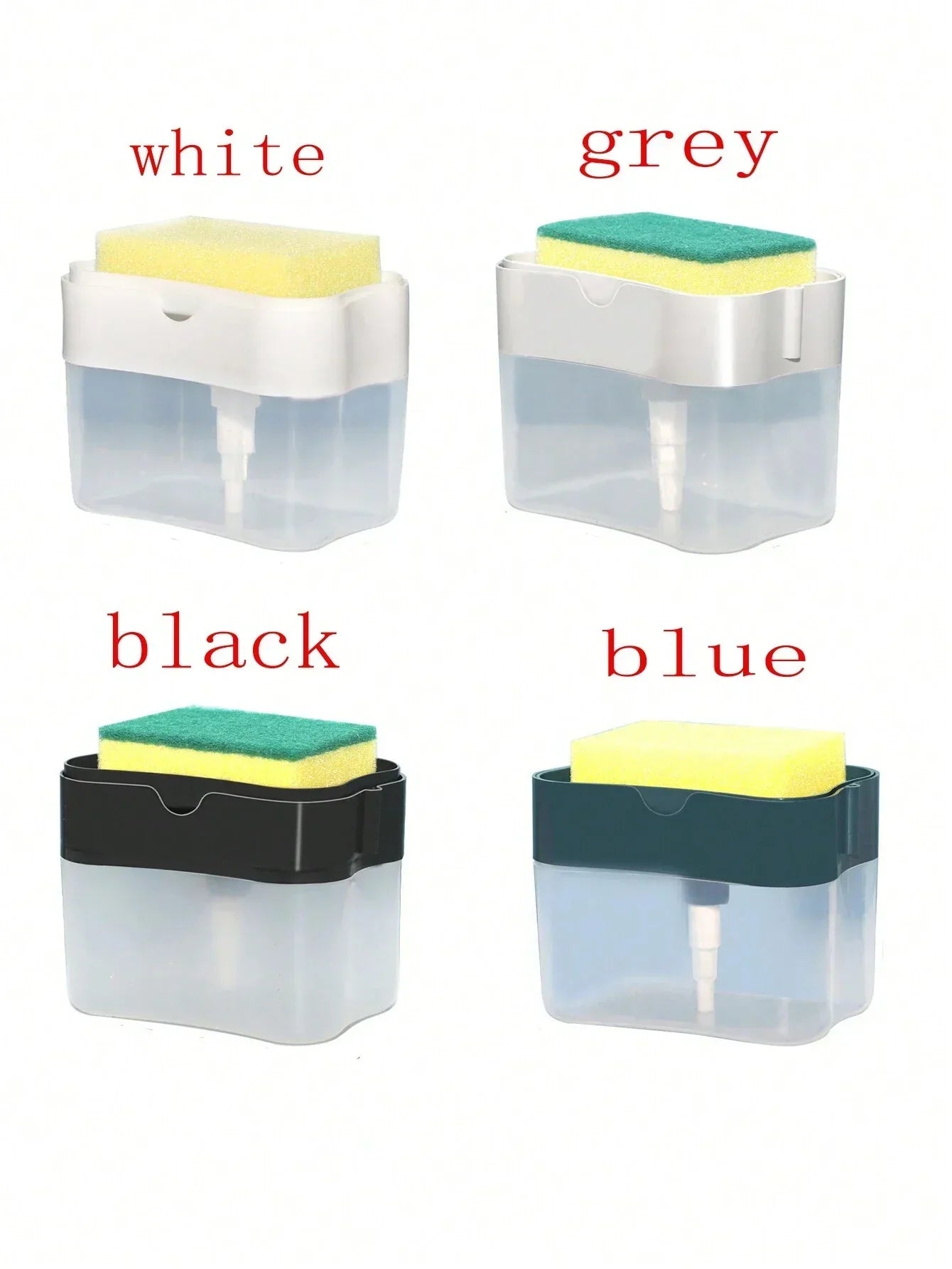 Press-Type Soap Dispenser with Scrubber