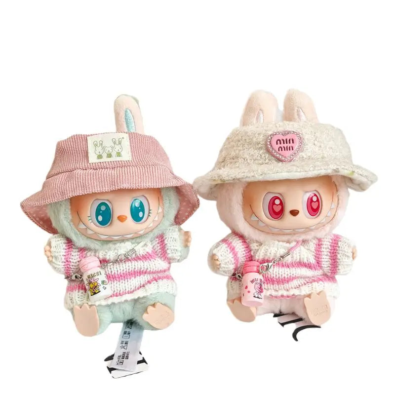 Labubu Clothes with Keyring Set