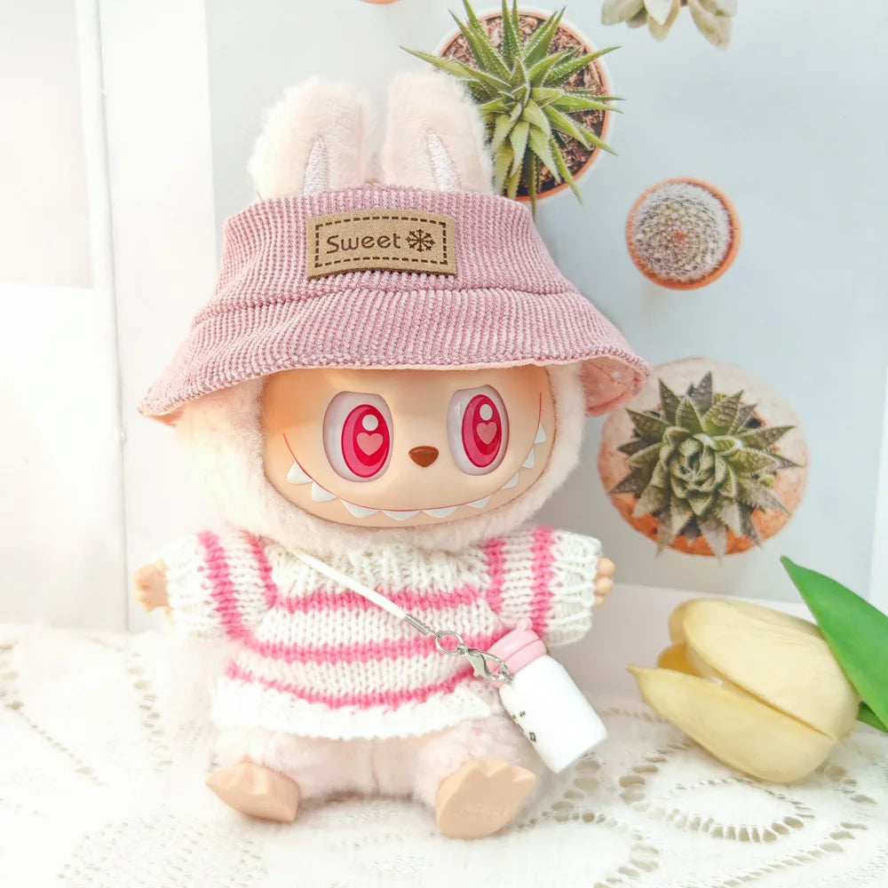 Labubu Clothes with Keyring Set