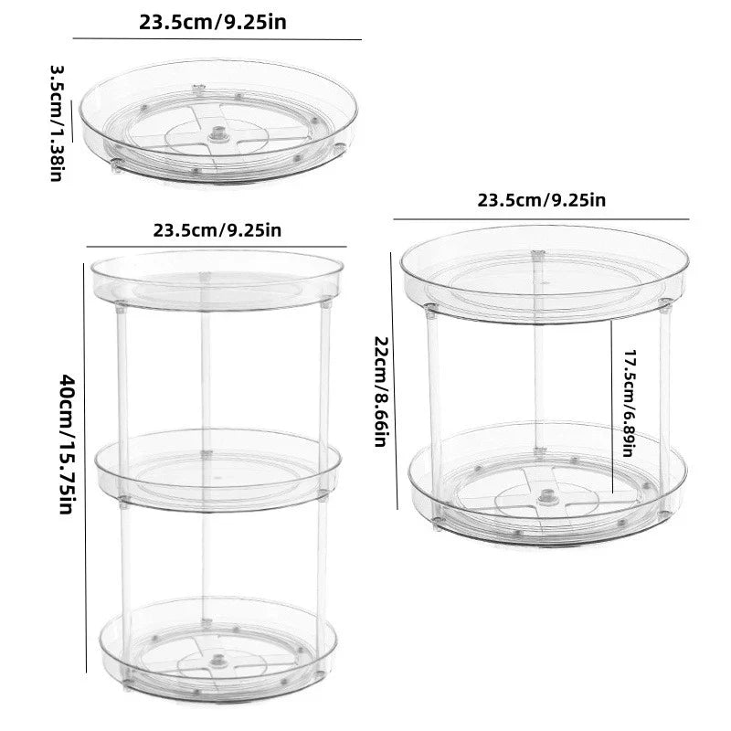 Rotating Multi-Layer Cosmetic Organizer