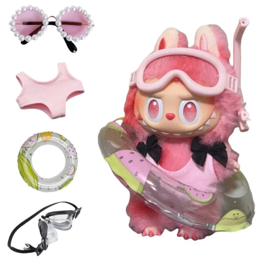 Pink Swimsuit for Labubu 15–17cm