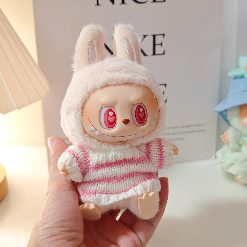 Labubu Clothes with Keyring Set