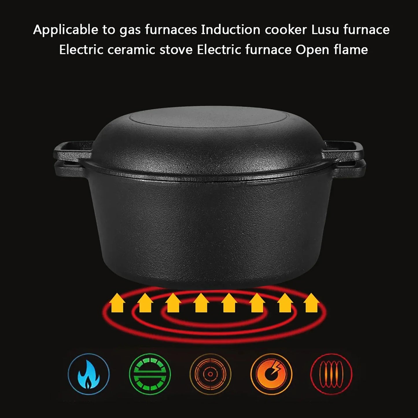 Cast Iron Double Dutch Oven