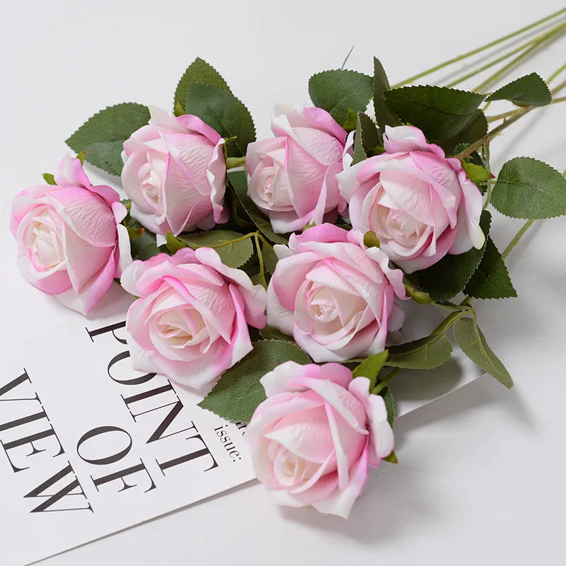 Flower Red Rose Artificial Branch Set