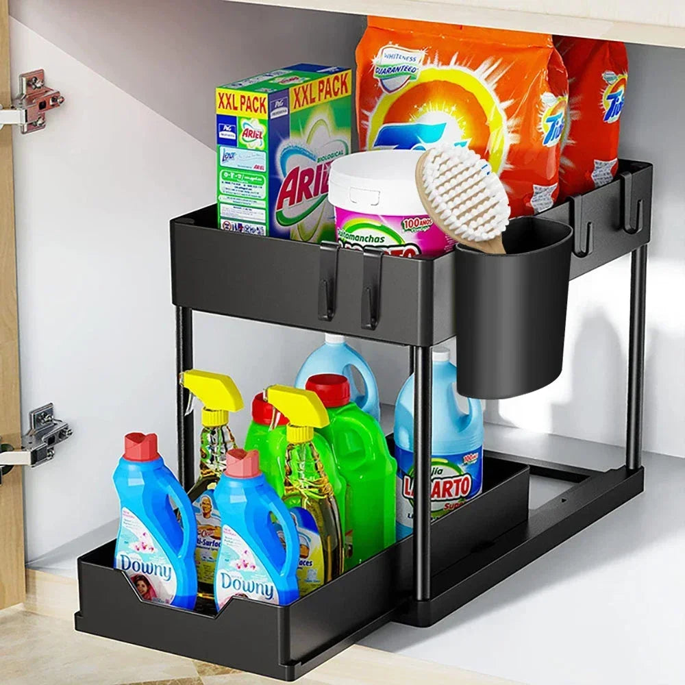 Sliding Basket Kitchen Organizer