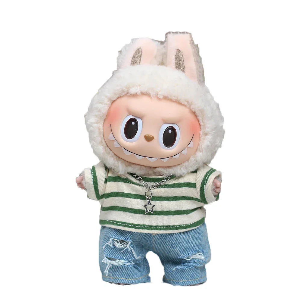 Labubu Plaid Coat Outfit Set