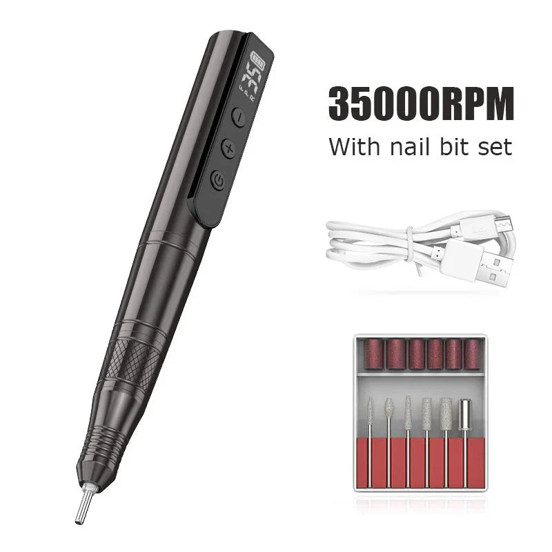 Cordless Rechargeable Nail Drill Machine