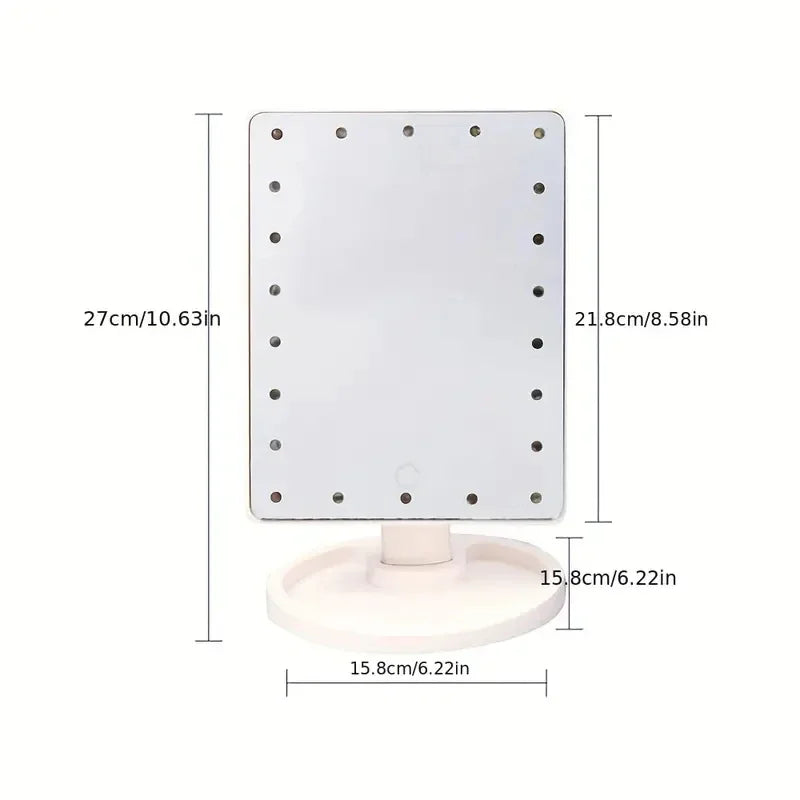 LED Rotating Touch Makeup Mirror