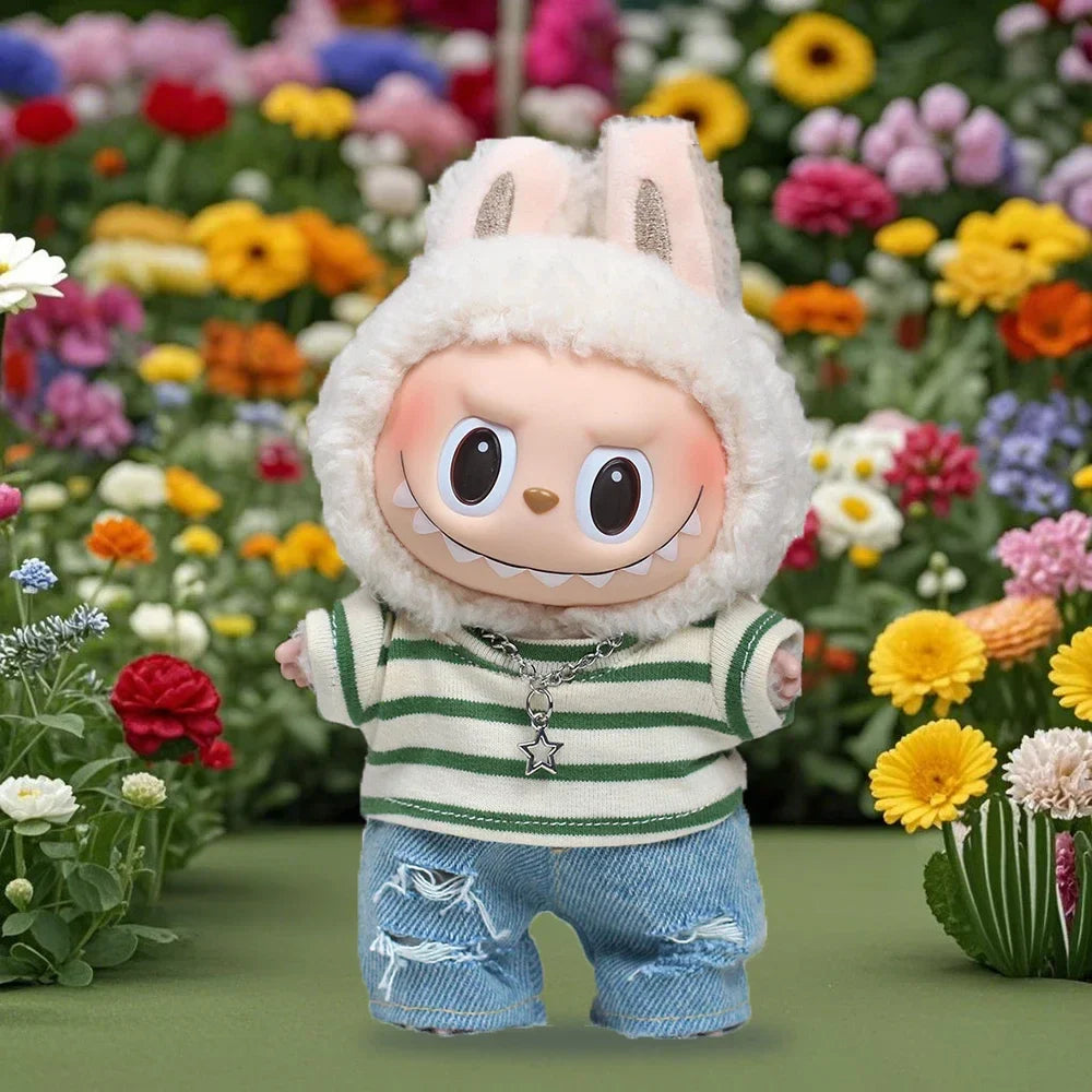 Labubu Plaid Coat Outfit Set