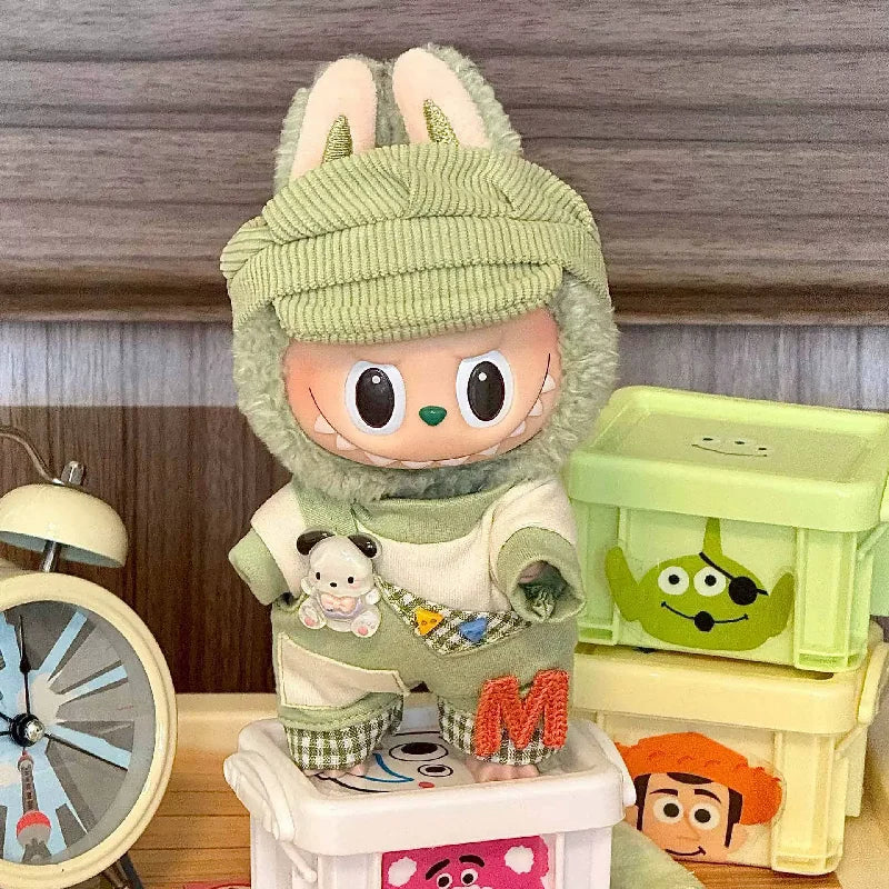 Labubu Striped Overalls Outfit