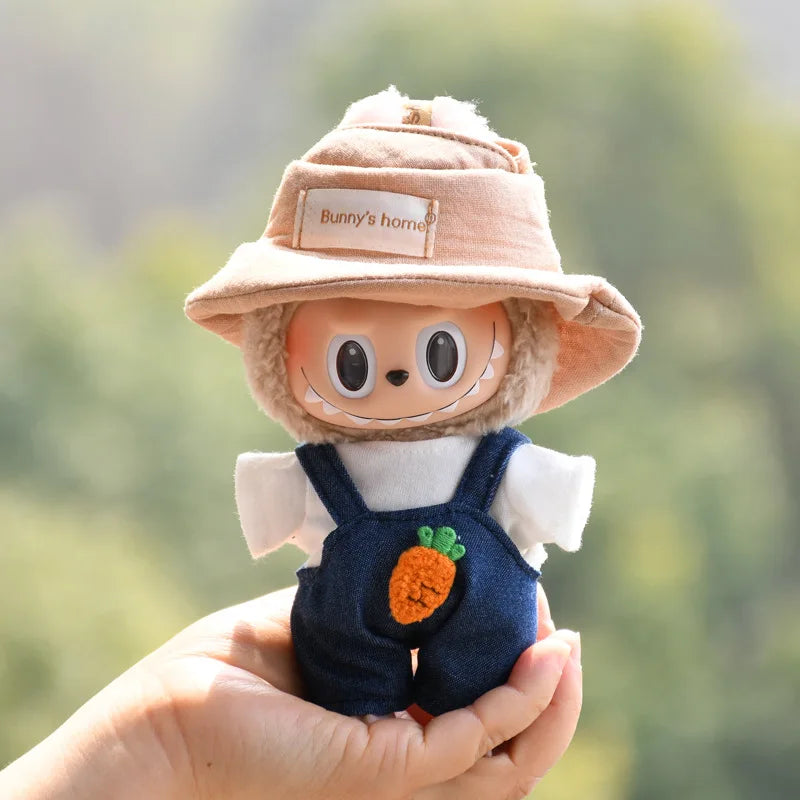 EXO Labubu Overalls Hat Set