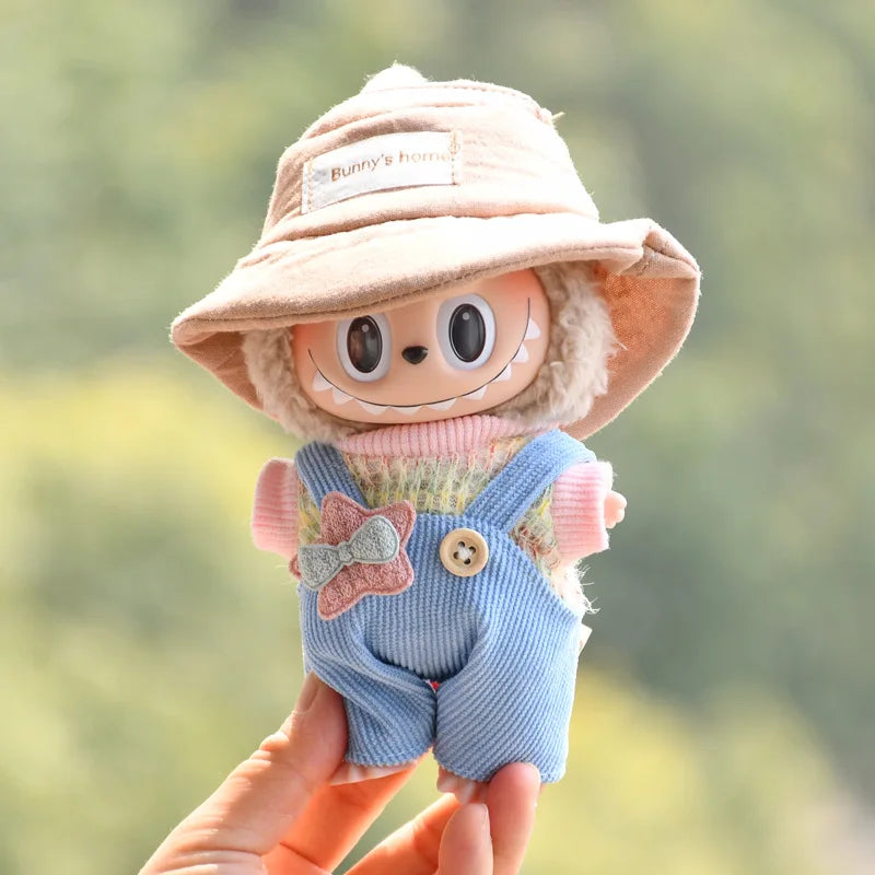 EXO Labubu Overalls Hat Set