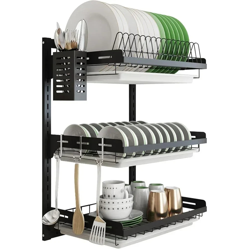 Wall Mount Dish Drying Rack
