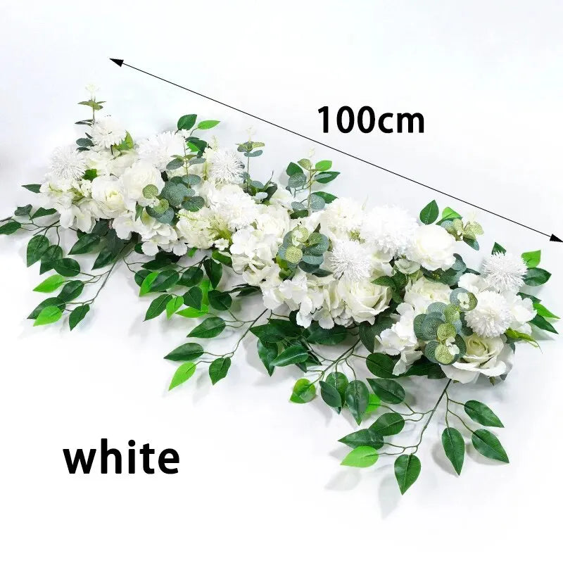 Luxury White Rose Flower Row