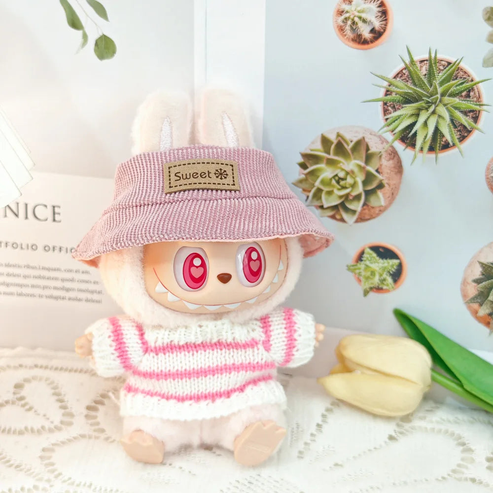 Labubu Clothes with Keyring Set