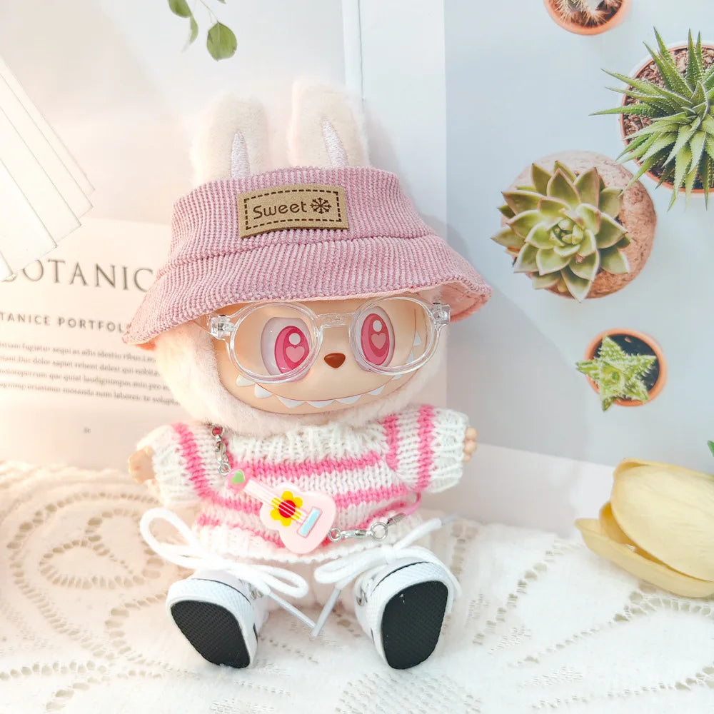 Labubu Clothes with Keyring Set